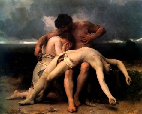 Adolphe Bouguereau, William Adolphe, Hans Holbein, Cain And Abel, William Adolphe Bouguereau, Classic Paintings, Oil Painting Reproductions, Adam And Eve, Caravaggio