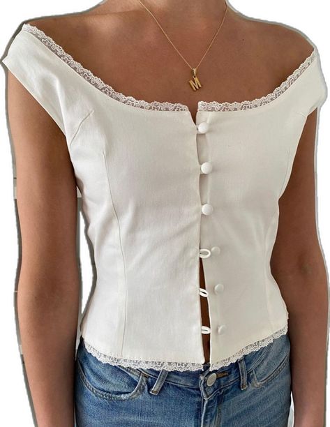 Vest Streetwear, Patchwork Crop Top, Lace Trim Tank Top, Aesthetic Streetwear, Off Shoulder Crop Top, Off Shoulder Fashion, Summer Crop Tops, Lace Patchwork, White Solid