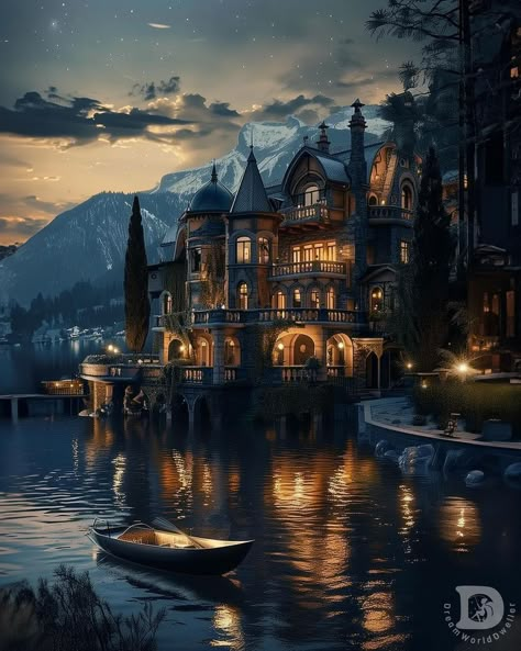 The Velaris River House! ✨ I’ve always had a tough time picturing the River House, so I truly hope I did it justice 🙈 Which one is your… | Instagram Roses Book, Feyre And Rhysand, A Court Of Wings And Ruin, Time Pictures, A Court Of Mist And Fury, Beautiful Photoshoot, Fantasy Castle, Fantasy Setting, Fantasy Places