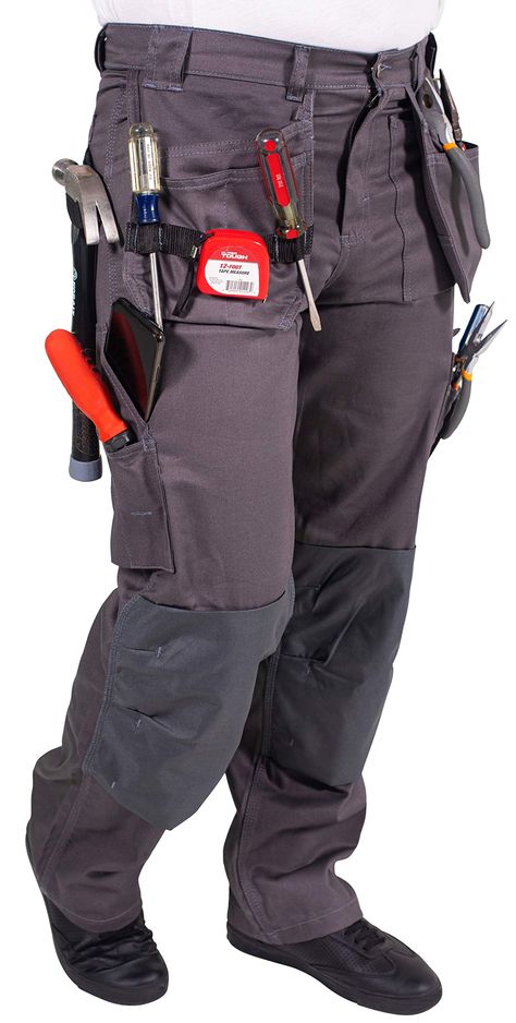 PRICES MAY VARY. 100% Cotton Imported Zipper closure Machine Wash Fashio Utility Pockets Work Pants are made of 100% Finest & Thick Cotton. Comfortable & Durable Work Utility Pants or Workwear Trousers. Cordura Reinforced Knee for Protection & Cordura Holster Pocket. Additional Pockets for Carrying More Tools. Reliable Protection & Functionality for Every Working Day. Multi-Function Pants Suitable for Many Uses & Trades. Combination of Thick Cotton & Cordura Reinforcement Make these trousers Val Construction Outfit, Mens Tactical Pants, Pants Outfit Men, Safety Workwear, Functional Clothing, Safety Clothing, Trouser Pocket, Workwear Trousers, Work Gear