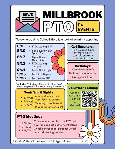 Parent Teacher Fellowship, Elementary Pto Ideas, Preschool Events Ideas, Pto Fundraising Ideas, Sunshine Cart, Fundraiser Ideas School, Pto Membership, Pta Newsletter, Pto Mom