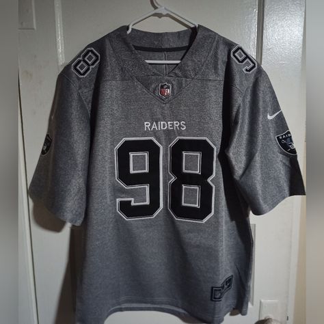 Represent Your Team In Style With This Raider Jersey. Perfect For Game Day Or Everyday Wear, This Jersey Is A Must-Have For Any True Fan. With Its Bold Design And High-Quality Construction, This Jersey Is Sure To Make A Statement Both On And Off The Field Raiders Jersey Outfits Men, Nfl Jersey Outfit, Maxx Crosby, Ahs Style, Raiders Jersey, Polo Shirt Outfits, Jersey Outfit, Y2k Jeans, Naruto Wallpaper