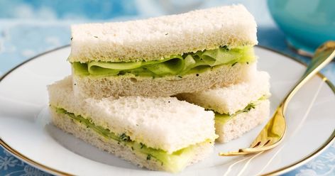 Lemon Herb Butter, High Tea Sandwiches, Cucumber Sandwiches Recipes, Vegan Afternoon Tea, Herb Butter Recipe, Cucumber Tea Sandwiches, Tea Sandwiches Recipes, Decorações Com Comidas, Cucumber Sandwiches