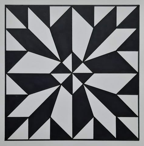 Henk Stolker Symmetrical Balance, Barn Quilt Designs, Geometric Pattern Art, Geometric Design Art, White Drawing, Barn Quilt, Black And White Drawing, Barn Quilts, Quilt Designs