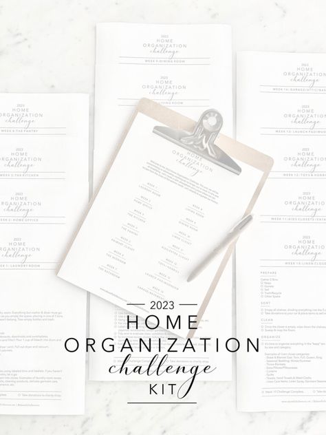 2023 Home Organization Challenge Kit | A Bowl Full of Lemons Declutter Calendar Free Printables, Yearly Declutter Calendar, Declutter 365 Calendar 2024, A Bowl Full Of Lemons Organizing, Bowl Full Of Lemons Cleaning Schedule, A Bowl Full Of Lemons, Bowl Full Of Lemons, Clean Organized House, Crazy Home