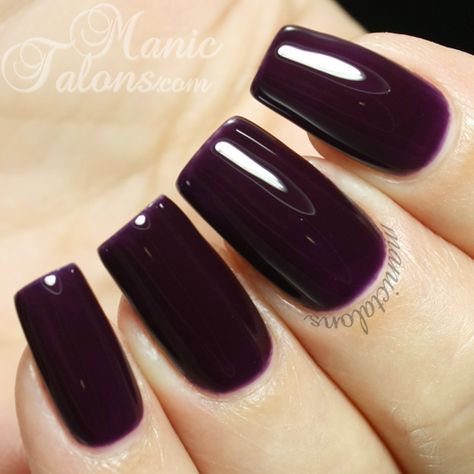 Nail Polish | Dark | Purple | Madam Glam UV Gel 291 - Deep Dark Purple Dark Purple Nail Polish, Ongles Gel Violet, Gel Manicure Colors, Purple Gel Nails, Gel Nails Long, Dark Purple Nails, Nails Rose, Plum Nails, Blackberry Pie