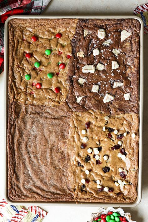 4 Desserts In One Pan, Sheet Pan Cookies For A Crowd, Christmas Cookies For A Crowd, Chewiest Cookies, Sheet Pan Cookies, Krolls Korner, Holiday Brownies, Pumpkin Pie Cookies, Cranberry Bliss Bars