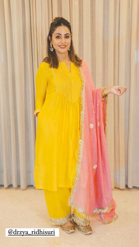 Heena Khan Dresses, Heena Khan, Long Shirt Women, Trendy Suits, Hina Khan, Punjabi Dress, Pakistani Fancy Dresses, Indian Tv Actress, Designer Party Wear Dresses