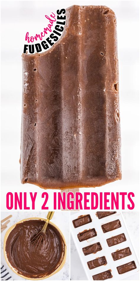 Rich, creamy, and packed with chocolate flavor, homemade Fudgesicles are perfect for cooling off on a hot summer day. It’s easy to make these nostalgic treats from scratch with just two simple ingredients. Fudge Bars Frozen, Homemade Chocolate Popsicles, Popsicle Recipes Chocolate, Fudge Popsicle Recipe, Chocolate Popsicle Recipes, Homemade Fudgesicles, Fudgesicle Recipe, Chocolate Popsicle, Fudge Popsicles