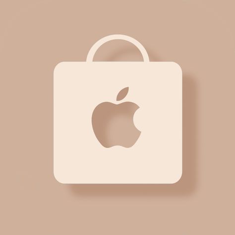 Apple Store Icon Aesthetic, Apple Store Icon, Ipad Logo, Icon Ipad, Ipad Icons, Beige Icons, App Ikon, Logo Aesthetic, Icon Iphone