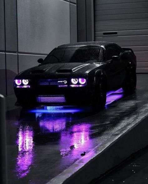 Purple Motorcycle, Wallpapers Cars, Dodge Charger Hellcat, Dodge Challenger Hellcat, Dream Cars Bmw, Purple Car, Cars Collection, Car Backgrounds, Dodge Muscle Cars