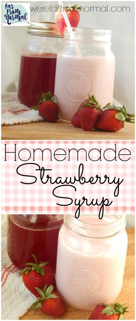 Homemade Strawberry Syrup, Strawberry Syrup Recipes, Strawberry Simple Syrup, Juice Smoothies Recipes, Waffle Ice Cream, Lemon Syrup, Milk Syrup, Smoothies Recipes, Homemade Syrup