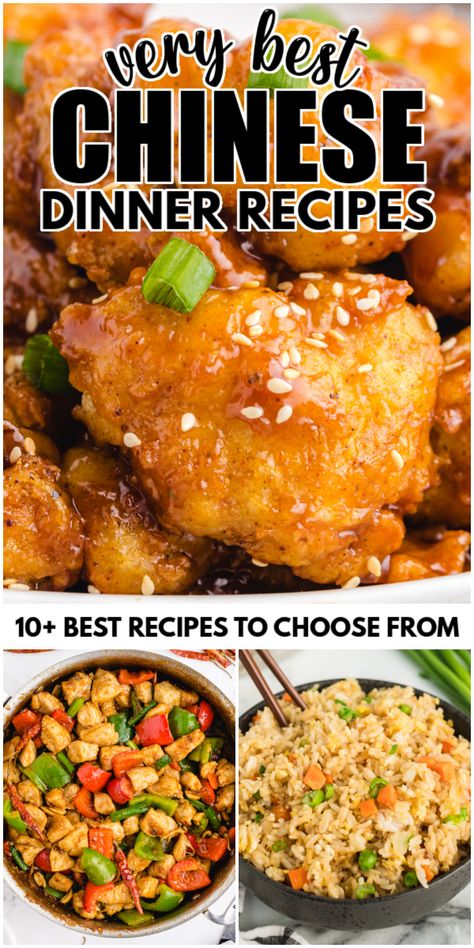 Best Chinese Recipes are just what you need when you're craving something delicious and don't feel like leaving the house to get take out! Chinese Vegetables Recipes, Chinese Dinner Recipes, Best Chinese Recipes, Chinese Dishes Recipes, Group Recipes, Chinese Dinner, Healthy Asian, Homemade Chinese, Homemade Chinese Food