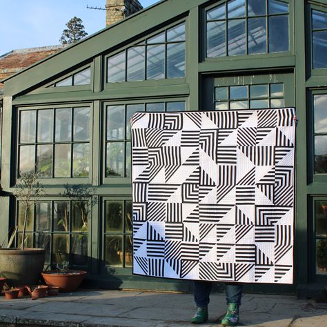 Linework Quilt Adventure Quilt, Black And White Quilts, Choose Your Own Adventure, Half Square Triangles, Quilts Ideas, Foundation Paper Piecing, Modern Quilt, White Quilt, Quilting Ideas