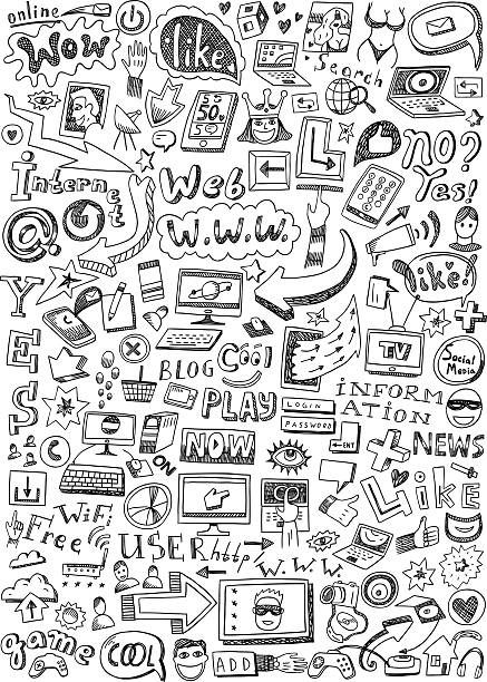 Best Doodle Illustrations, Royalty-Free Vector Graphics & Clip Art - iStock Sketch Notes Doodles, Doodle Illustrations, Doodle Challenge, Doodle Art Letters, Notebook Doodles, Arte Doodle, Hand Doodles, Cool Doodles, Graffiti Doodles