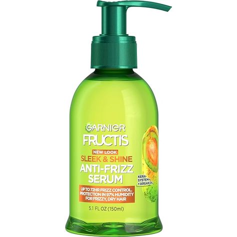 Garnier Anti Frizz Serum: With the frizz taming power of Moroccan argan oil, this Anti Frizz serum penetrates into frizzy, dry, unmanageable hair for lasting smoothness and shine Fight Frizz with Sleek and Shine: Tame your frizz with styling sprays, creams, and mists that give your look a lasting sleek and smooth finish Nourish and Style with Garnier Fructis Hair Argan Oil, Serum Hair, Anti Frizz Serum, Hair Smoothing, Garnier Fructis, Hair Care Products Professional, Moroccan Argan Oil, Anti Frizz, Hair Essentials