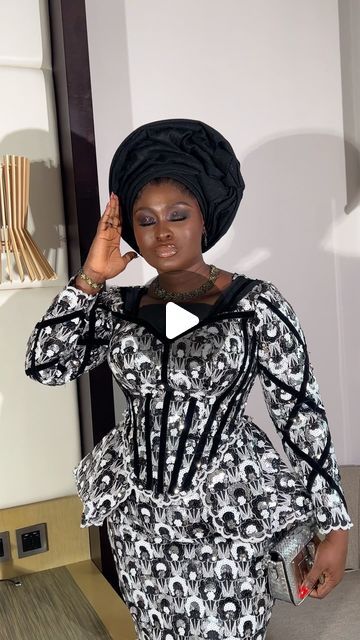 Princess Adebola Jumoke Raji .Multi -Award Winning Fashion on Instagram: "A round of applause for this beauty in black and silver! A clean representation of vibrancy and style. Be the absolute show stopper in this lace two piece skirts and blouse rocked effortlessly by our CEO.   Fabric by Teekayfashion   Dress by Teekayfashion   #Teekayfashion #reels #explorepage #explore  #explorepage✨  #viral #viralvideos" Skirt And Blouse For Lace, Lace Skirt And Blouse Styles, Lace Skirt And Blouse, Beauty In Black, Round Of Applause, Skirt And Blouse, Yellow Lace, Black And Silver, Blouse Styles