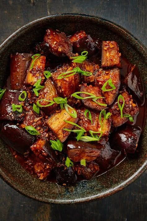 Aubergine Recipe, Recipes With Soy Sauce, Chilli Oil, Great British Chefs, Soy Recipes, Eggplant Recipes, Seasoning Recipes, Vegetable Dishes, Vegetarian Dishes