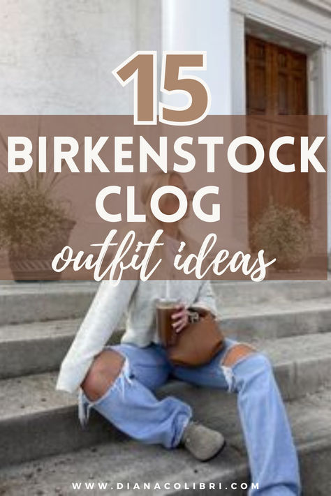 Birkenstocks In Winter, Cream Clogs Outfit, Boston Burke Outfits, Gray Clogs Outfit, Fall Berkinstocks Outfit, Birkenstock Clog Fall Outfit, What To Wear With Clogs Outfits, Women’s Birkenstock Boston Outfits, Birkenstock Clogs With Jeans