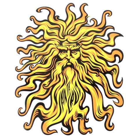 Sun god Pagan Spirituality, God Sticker, Celtic Gods, Santa Cruz Skateboards, God Tattoos, Celtic Mythology, Skate Art, Sun God, Skateboard Design