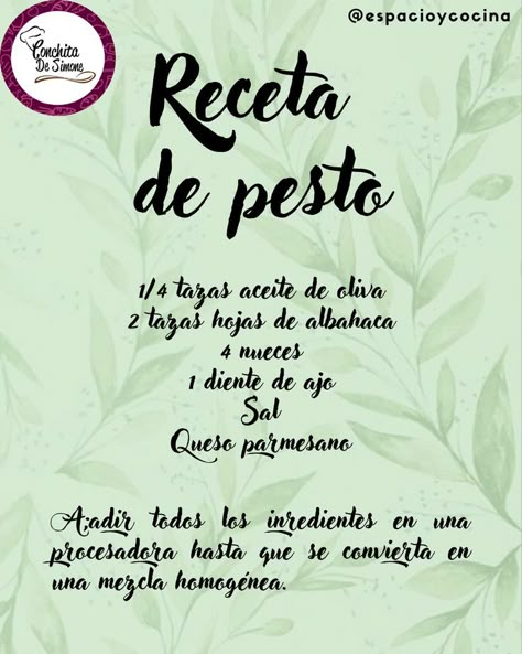 Quieres aprender a hacer un pesto que cambiará el sabor de tus comidas? Aquí te dejo la receta para que acompañes de la mejor manera tus pastas y ensaladas. #receta #pesto #cocina #comida Fast Easy Breakfast, Tuna Melt Recipe, Pasta Al Pesto, Homemade Sauce Recipes, Tasty Videos, Deli Food, Pesto Recipe, Salsa Recipe, Pesto Pasta