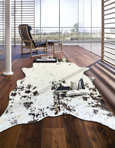 Faux Animal Skin Rugs, Cowhide Rug Living Room, Den Home Office, Brown Cowhide Rug, Metallic Cowhide Rug, Faux Hide Rug, Faux Cowhide, Vegan Cream, Home Office Study