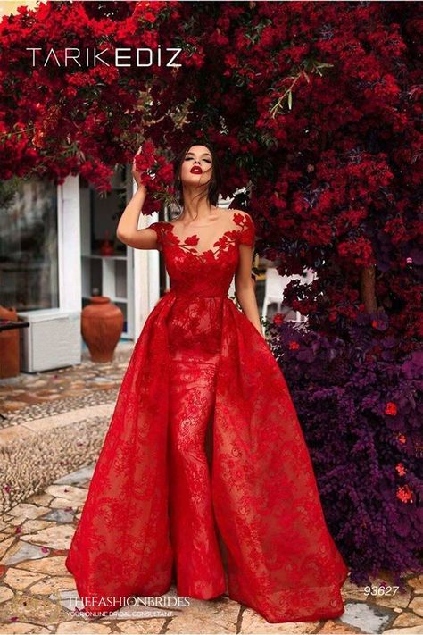 Tarik Ediz 2021 Spring Bridal Collection – The FashionBrides Red Wedding Gowns, Red Ball Gowns, Tarik Ediz Dresses, Red Bridal Dress, Red Wedding Dress, Tarik Ediz, 파티 드레스, Red Wedding Dresses, Red Dress Outfit