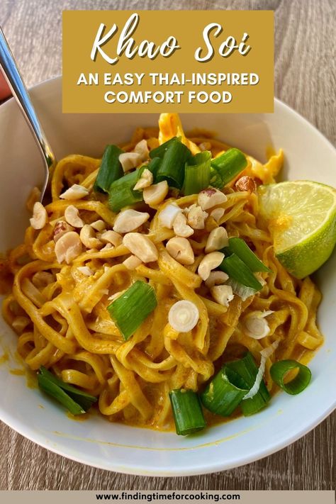 Khao Soi Recipe, Chicken Khao Soi, Meal For Two, Khao Soi, Asian Stir Fry, Asian Noodle Recipes, Asian Inspired Dishes, Weeknight Dinner Recipes Easy, Work Meals