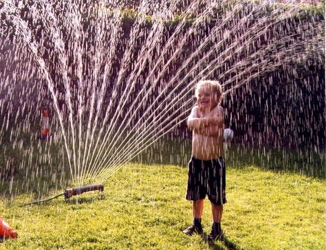 Running through a sprinkler Baby Boomers Memories, Fun Backyard, Backyard Activities, Back In My Day, Tennessee Williams, Summer Water, Sprinklers, Childhood Days, Those Were The Days