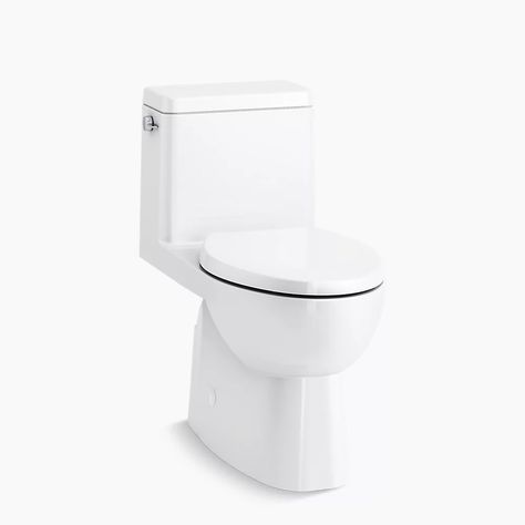 Reach Skirted One-Piece Toilet | K-78080 | KOHLER House Shopping List, Kohler Toilet, Keep Clean, Outdoor Remodel, Smart Toilet, Downstairs Bathroom, Chair Height, One Piece Toilets, Affordable Housing