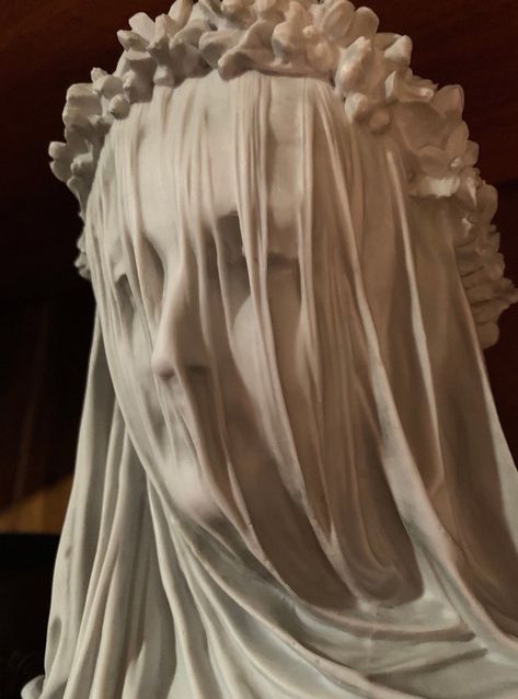 Cloaked Woman, The Veiled Lady, Gothic Sculpture, 19th Century Gothic, Veiled Lady, Macabre Decor, Weeping Woman, Sculpture Bust, Gothic Statue