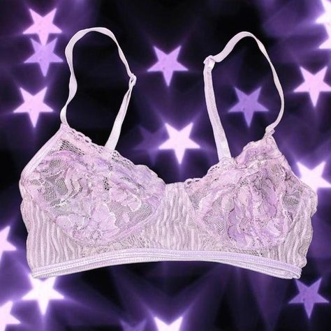 💜lavender lace bralette💜 Violet purple wireless... - Depop Y2k Fairycore, Fairycore Cottagecore, Violet Purple, Purple Lace, T Shirt Bra, Lace Bralette, Lace Bra, Beautiful Things, Bralette