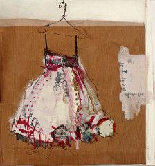 Papercraft Ideas, Collage Ideas, Scrap Fabric, Tableau Art, Art Dress, Snail Mail, Altered Books, Brown Paper, Clothes Line