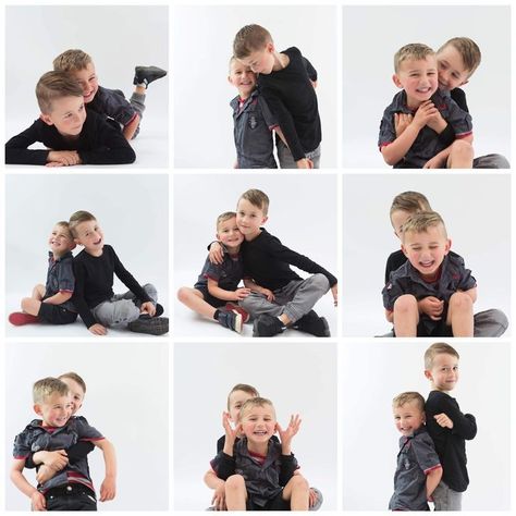 Siblings Studio Photography, Studio Sibling Photoshoot, Little Brothers Photoshoot, Brothers Photoshoot Ideas, Brother Photoshoot Boys, Two Brothers Photography, Big Brother Photoshoot, Brother Portraits, Self Portraits For Kids