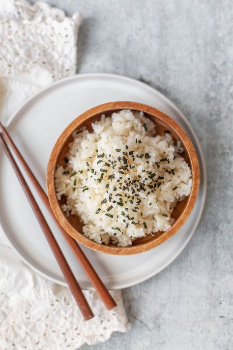 This sesame rice is cooked with water and sesame oil for a flavorful take on rice. It's an easy way to add more flavor to your rice and elevate it! Sesame Rice, Pan Fried Salmon, Fried Salmon, Mongolian Beef, Black Sesame Seeds, Black Sesame, Jasmine Rice, Sushi Rice, Recipe Notes