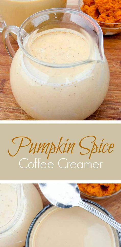 This is an easy recipe for the lust-worthy Pumpkin Spice Coffee Creamer, using just 6 yummy ingredients. Pumpkin Spice all the things!!! You're welcome. #pumpkinspice #coffeecreamer Pumpkin Sauce For Coffee, Pumpkin Spice Creamer Recipe, Homemade Pumpkin Spice Coffee Creamer, Pumpkin Coffee Creamer, Pumpkin Spice Coffee Creamer, Homemade Pumpkin Spice Coffee, Pumpkin Spice Creamer, Homemade Coffee Creamer, Coffee Creamers