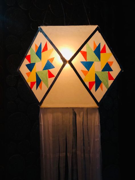 Vesak Lantern, Aakash Kandil, Diwali Kandil, Diwali Lantern, Black Metal Wall Art, Diwali Craft, Diwali Diy, How To Make Lanterns, Diwali