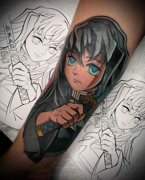 Muichiro Tattoo, Hashira Tattoo, Hashira Muichiro, Demon Slayer Tattoo, Mist Hashira, Orlando Tattoo, Slayer Tattoo, Florida Tattoos, Tattoo Anime