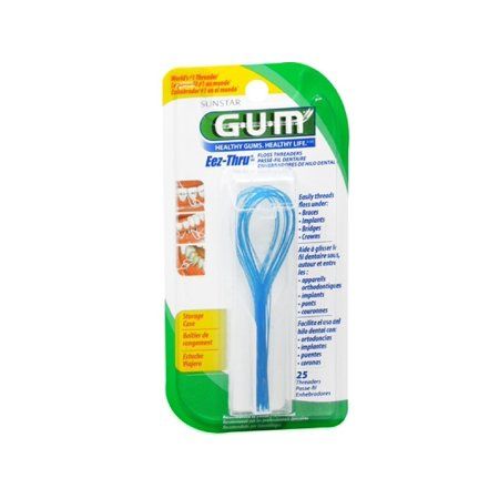 GUM Eez-Thru Floss Threaders [840] 25 Each ( Pack of 3 ), Threads floss under braces, bridges, etc By Marble Medical Image 1 of 1 Orthodontic Appliances, Dental Floss Picks, Dental Plaque, Orthodontics Braces, Floss Picks, Hygiene Routine, Dental Surgery, Dental Supplies, Natural Teeth