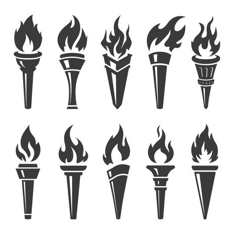 Isometric Shapes, Fire Torch, Fire Vector, Olympic Flame, Fire Icons, Find Icons, Fire Image, Black And White Movie, Canvas Learning