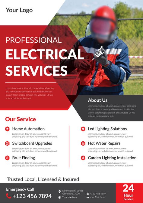 Electrician Flyer, Electricity Poster, Engineering Poster, Electrical Engineering Books, Electronics Poster, Engineering Books, Electrician Services, Electrical Services, Facebook Cover Design