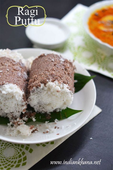 Puttu Recipe, Kerala Breakfast, Vegetable Breakfast, Millets Recipes, No Garlic Recipes, Ragi Flour, Steamed Food, Finger Millet, Sri Lankan Food