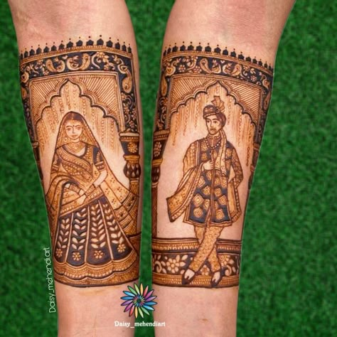 https://instagram.com/daisy_mehendi.art?utm_medium=copy_link Bridal Figures In Mehendi, Mehendi Artist Logo, Figure Mehndi Designs, Henna Portrait, Latest Mehndi Designs Wedding, Bride Mehndi, Beautiful Simple Mehndi Design, Mehendi Art, Simple Mehendi Designs