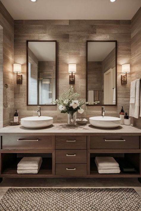 Elegant Bathroom Design, Bathroom Design Styles, Bathroom Interior Design Modern, Full Bathroom Remodel, Countertop Design, Modern Farmhouse Bathroom, Bathroom Design Inspiration, Classic Bathroom, 아파트 인테리어