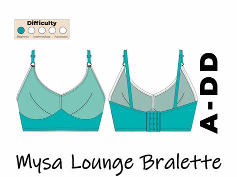 Bra Making Pattern, Wireless Bra Pattern, Bra Making Tutorial, Bralette Sewing Pattern, Sewing Bras, Bra Sewing Pattern, Bralette Pattern, Lingerie Patterns, Bra Sewing