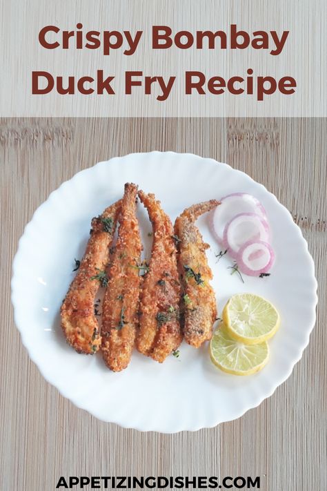 Bombil fish fry recipe | Bombay duck fish fry is a popular macchi [fish] fry recipe in India. Bombil fish which is also known as Bombay duck fish is slim, small and tasty. It has only one kata or bone, which is easy to eat. Bombil is also known as ole bombil in Marathi. Bombil Fry, Indian Chutney Recipes, Fish Fry Recipe, Veg Snacks, Fried Fish Recipes, Tilapia Recipes, Easy Fish Recipes, Chaat Recipe, Fish Fry