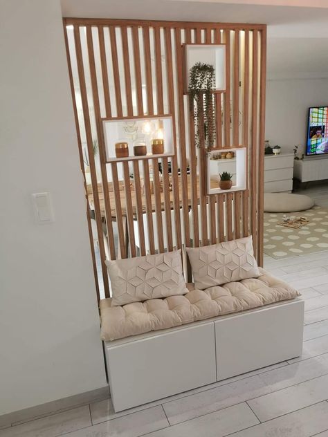 Hallway Makeover, Decor Hallway, Home Hall Design, Living Room Partition, Living Room Partition Design, Room Partition Designs, Hallway Decor, Partition Design, Room Partition