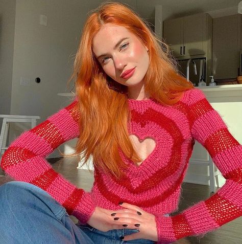 Heart Shape Hollow Out Sweaters Sweet Cute Sexy Long Sleeve | Etsy Candace Flynn Aesthetic, Cute Outfits For Dates, Candace Flynn, Y2k Autumn, Woolen Tops, Cutout Sweater, Aesthetic Streetwear, Lily Evans, Clothing Outfit Ideas