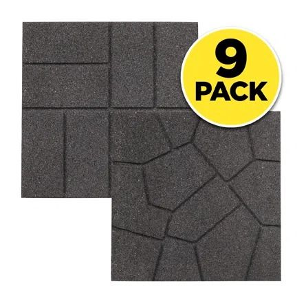 Rubberific Rubber Paver Set of 9 | Wayfair Rubber Pavers, Rubber Paver, Paver Steps, Architectural Pattern, Deck Designs Backyard, Brick Pattern, Pool Coping, Cozy Dog Bed, Concrete Pavers