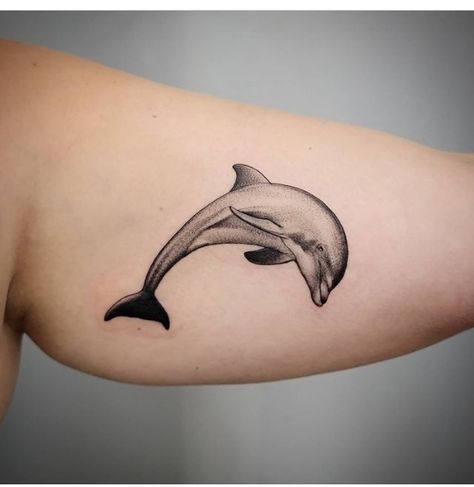 25 Interesting Dolphin Tattoo Designs - The XO Factor Dolphin Tattoo Meaning, Dolphin Tattoo, Dolphins Tattoo, Sea Tattoo, Tattoo Butterfly, Tattoo Zeichnungen, Leg Tattoo Men, Up Tattoos, Sleeve Tattoo